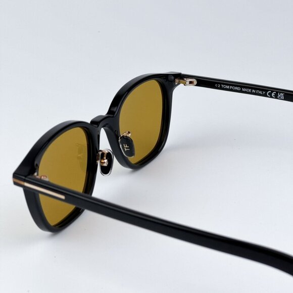 Tom Ford FT0978-D/S Eco 01E BRAND NEW Sunglasses Black Light Brown Square Unisex main image 10